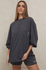 衣類 House of CB ストラータ チャコール ロングスリーブトップ 0N8J784 - Image 7