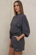 衣類 House of CB ストラータ チャコール ロングスリーブトップ 0N8J784 - Image 9