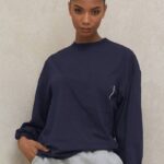 衣類 House of CB ストラータ ネイビー長袖トップ 0N8J787
