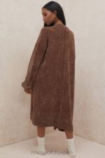 衣類 House of CB セリーヌ チョコレートシェニールスラウチカーディガン 0N8J1048 - Image 5