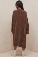 衣類 House of CB セリーヌ チョコレートシェニールスラウチカーディガン 0N8J1048 - Image 6