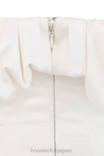 衣類 House of CB セレナ アイボリー サテン フリル ストラップレス ドレス 0N8J631 - Image 9