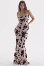衣類 House of CB セレナ ピンク devore マキシ ドレス 0N8J305 - Image 9