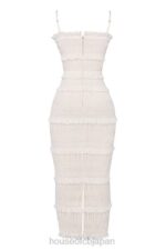 衣類 House of CB ソラナ アイボリー スパンコール プリーツ マキシ ドレス 0N8J241 - Image 9