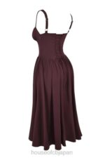 衣類 House of CB タチアナリッチブラウンミディサンドレス 0N8J172 - Image 9