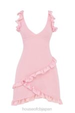 衣類 House of CB タニア ピンク クオーツ フリル ミニ ドレス 0N8J411 - Image 5