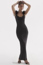 衣類 House of CB タビサ ブラックサテン マキシドレス 0N8J299 - Image 11