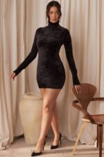 衣類 House of CB タヤ チャコールシェニール ミニドレス 0N8J314 - Image 13