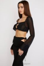衣類 House of CB タラ ブラック クロップド カーディガン 0N8J729 - Image 4