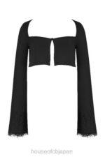 衣類 House of CB タラ ブラック クロップド カーディガン 0N8J729 - Image 7