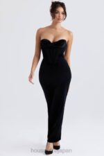 衣類 House of CB タリアブラックベルベットコルセットマキシドレス 0N8J355 - Image 13
