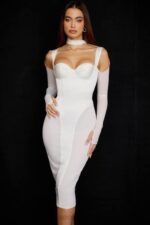 衣類 House of CB タリカ アイボリー コルセット ミディドレス 0N8J518 - Image 10