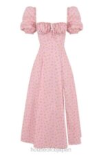 衣類 House of CB タルラ ピンクの花柄パフスリーブ ミディドレス 0N8J566 - Image 6
