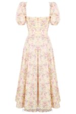 衣類 House of CB タルラ レモンフローラル パフスリーブ ミディサンドレス 0N8J617 - Image 8