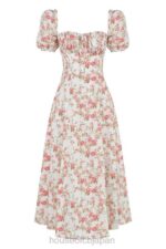 衣類 House of CB タルラ ローズプリント パフスリーブ ミディサンドレス 0N8J427 - Image 12