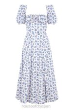 衣類 House of CB タルラブルーホワイトフローラルミディドレス 0N8J602 - Image 9