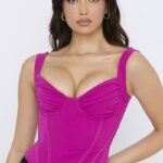 衣類 House of CB ダナ フクシア ボーンド コルセット トップ 0N8J75