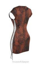 衣類 House of CB ダフネ アンティーク コッパー レースアップ ミニドレス 0N8J363 - Image 5