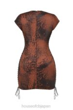 衣類 House of CB ダフネ アンティーク コッパー レースアップ ミニドレス 0N8J363 - Image 6