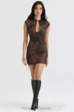 衣類 House of CB ダフネ アンティーク コッパー レースアップ ミニドレス 0N8J363 - Image 7