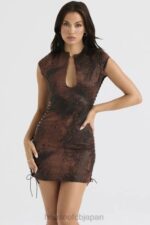 衣類 House of CB ダフネ アンティーク コッパー レースアップ ミニドレス 0N8J363 - Image 9