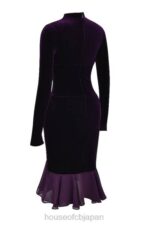 衣類 House of CB ダーナ ダークパープル ベルベット コルセット ドレス 0N8J327 - Image 6
