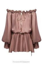 衣類 House of CB チャヤ ヘーゼルナッツ オフショルダー ドレス 0N8J177 - Image 5