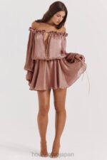 衣類 House of CB チャヤ ヘーゼルナッツ オフショルダー ドレス 0N8J177 - Image 8
