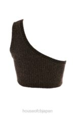 衣類 House of CB チャーリー チョコレート シェニール ワンショルダー クロップトップ 0N8J782 - Image 6