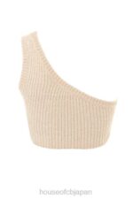 衣類 House of CB チャーリークリームシェニールワンショルダークロップトップ 0N8J781 - Image 11