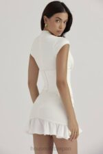 衣類 House of CB ティアナ アイボリー フリル コルセット ドレス 0N8J401 - Image 17
