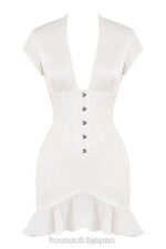 衣類 House of CB ティアナ アイボリー フリル コルセット ドレス 0N8J401 - Image 7