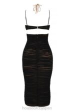 衣類 House of CB ティビ ブラック カットアウト シャーリング ミディドレス 0N8J579 - Image 8