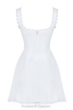 衣類 House of CB ティリー ホワイト ピンタック ミニドレス 0N8J399 - Image 8
