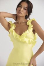 衣類 House of CB ティンク バターカップ サテン フリル ミニドレス 0N8J443 - Image 12
