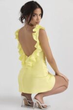 衣類 House of CB ティンク バターカップ サテン フリル ミニドレス 0N8J443 - Image 3