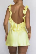 衣類 House of CB ティンク バターカップ サテン フリル ミニドレス 0N8J443 - Image 6