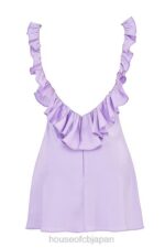 衣類 House of CB ティンクオーキッドサテンフリルミニドレス 0N8J461 - Image 9