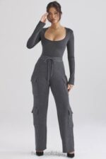 衣類 House of CB ティーチャコールニットユーティリティパンツ 0N8J878 - Image 9