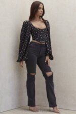衣類 House of CB テート カーボン ヴィンテージ フィット アンティーク ウォッシュ ジーンズ 0N8J644 - Image 8