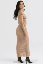 衣類 House of CB ディアナ シマー カフェオレ バイアスカット マキシスカート 0N8J890 - Image 8