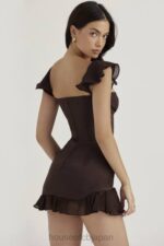 衣類 House of CB ディオンヌ エスプレッソ フリル コルセット ミニドレス 0N8J416 - Image 13