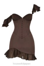 衣類 House of CB ディオンヌ エスプレッソ フリル コルセット ミニドレス 0N8J416 - Image 5