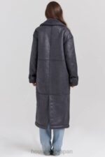 衣類 House of CB デイジ グレー ビーガン ムートン コート 0N8J1024 - Image 9