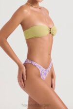 衣類 House of CB デルフィ バイオレット フローラル シャーリング ビキニボトム 0N8J1208 - Image 4