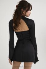衣類 House of CB トイラ ブラック ドレープ コルセット ドレス 0N8J473 - Image 8