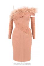 衣類 House of CB ナイラ ブラッシュ メッシュ コルセット ドレス 0N8J589 - Image 8