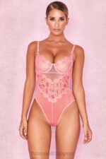 衣類 House of CB ナディア ピンク レース ボディスーツ 0N8J818 - Image 7