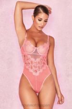 衣類 House of CB ナディア ピンク レース ボディスーツ 0N8J818 - Image 8