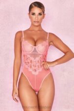 衣類 House of CB ナディア ピンク レース ボディスーツ 0N8J818 - Image 9